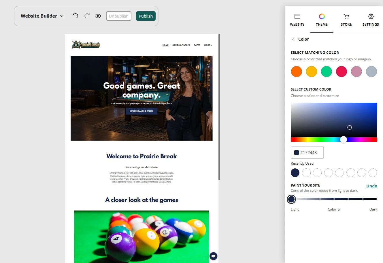 Explore Paint your site