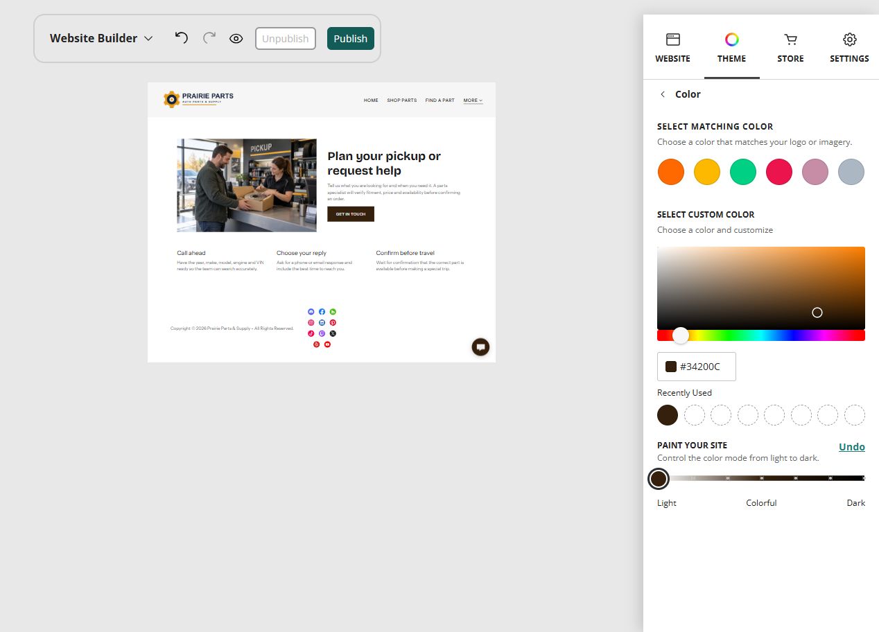 Explore Paint your site