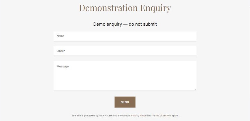 Demo enquiry · Desktop
