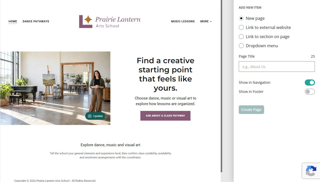 Editor - Add Page