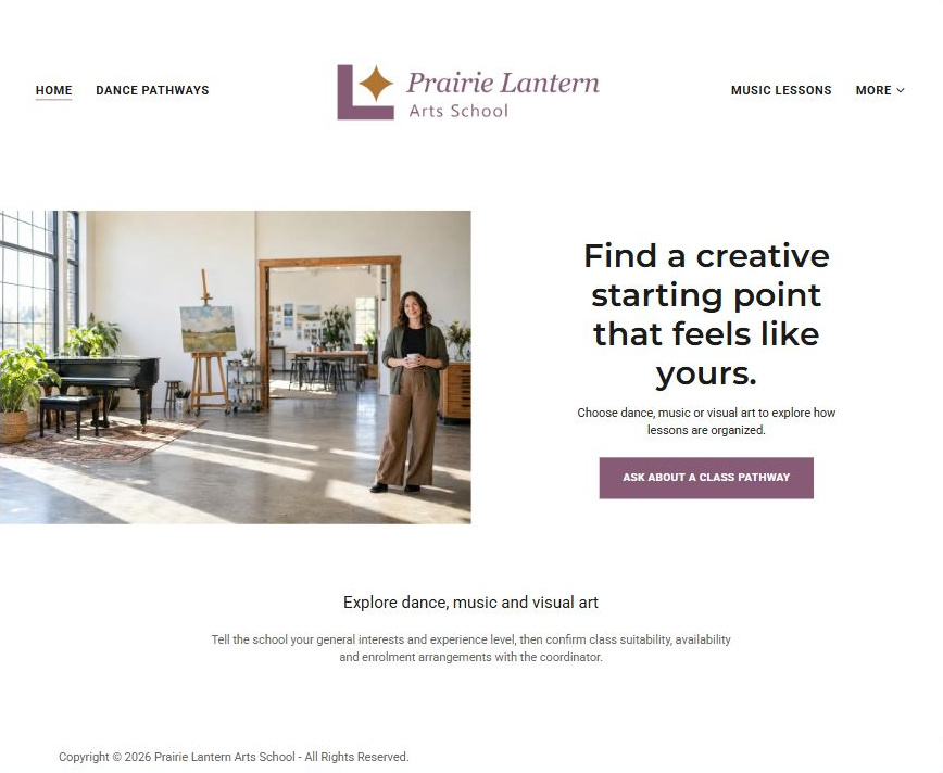 Captured first-screen Home example