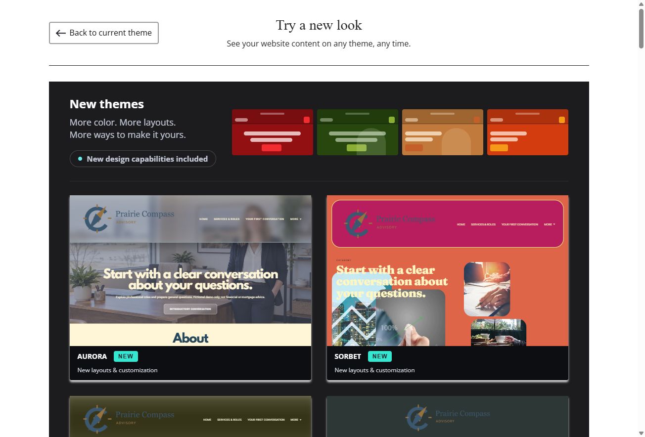 New Themes — view 1