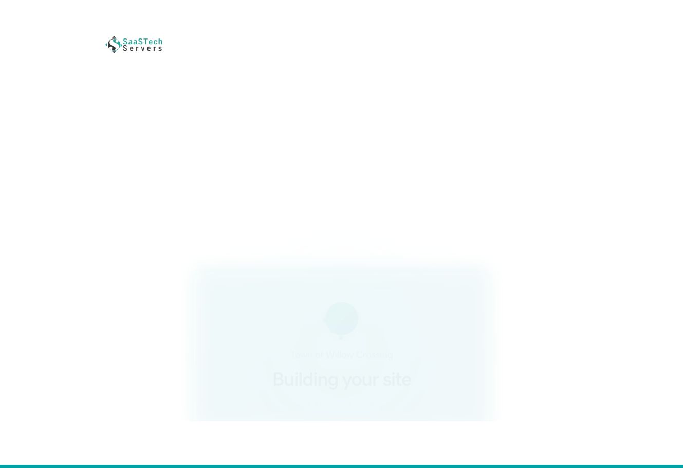 Website Builder generating the Willow Crossing starter site