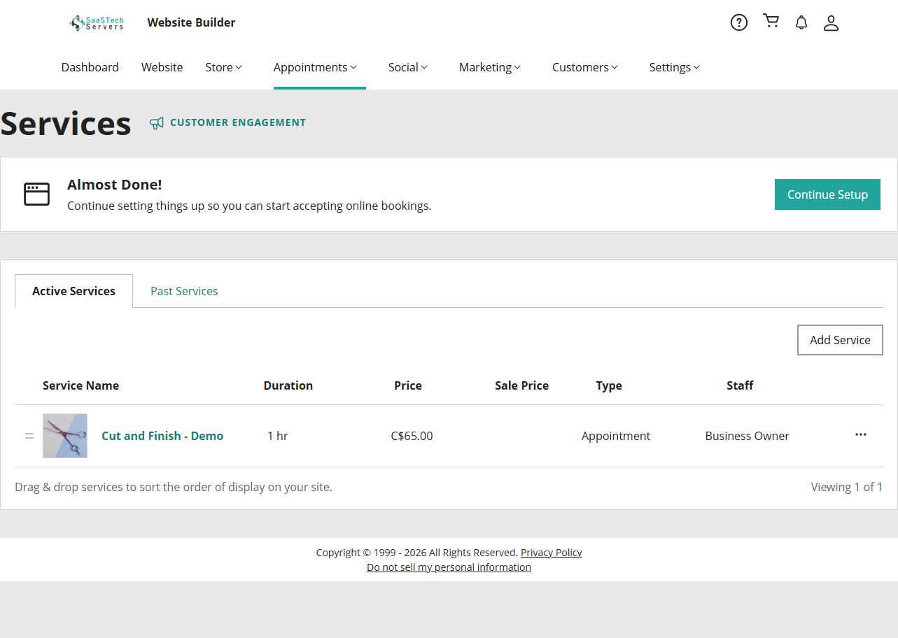 03 · Review the saved service