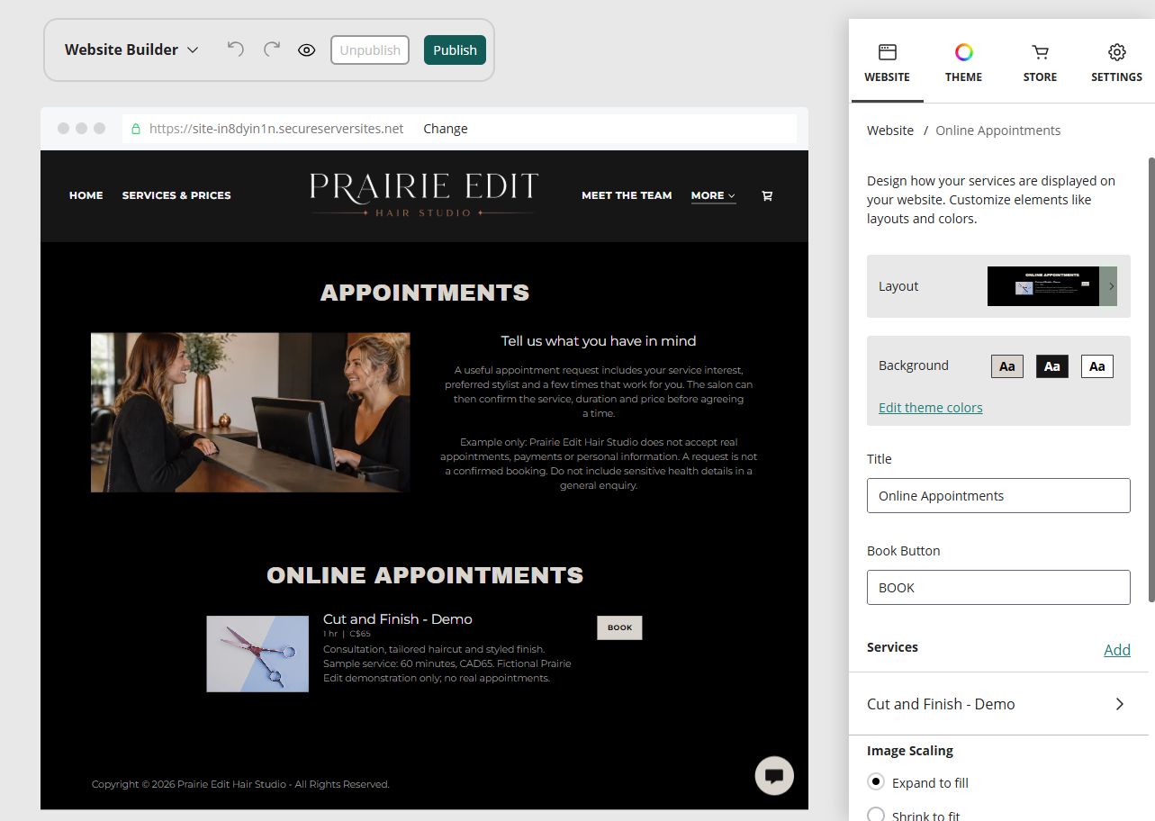 04 · Place appointments on the website