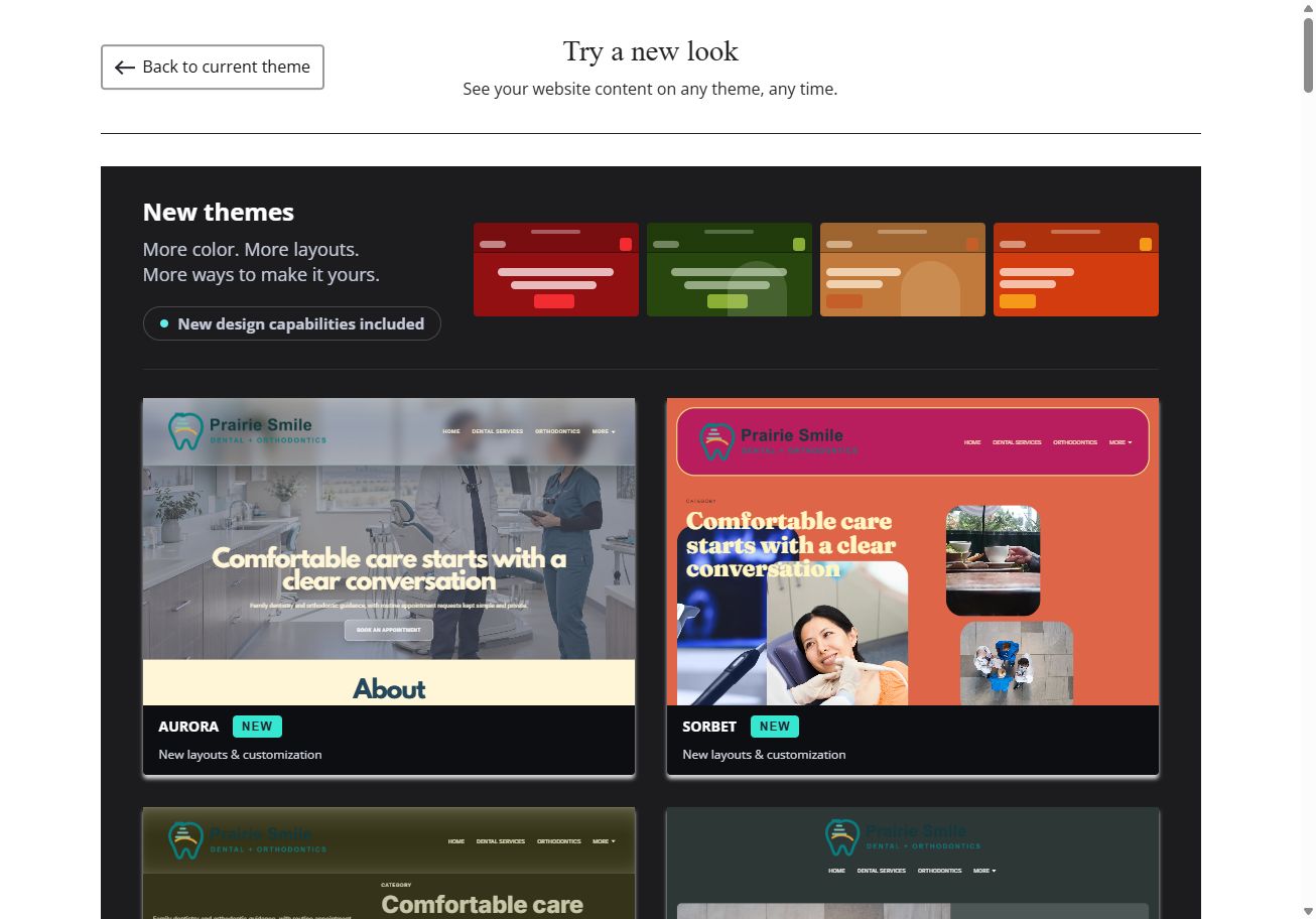 Explore Prairie Smile new themes