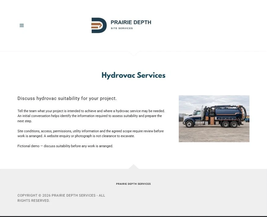 Finished Hydrovac Services example