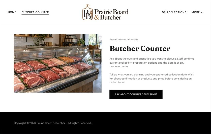 Finished Butcher Counter example