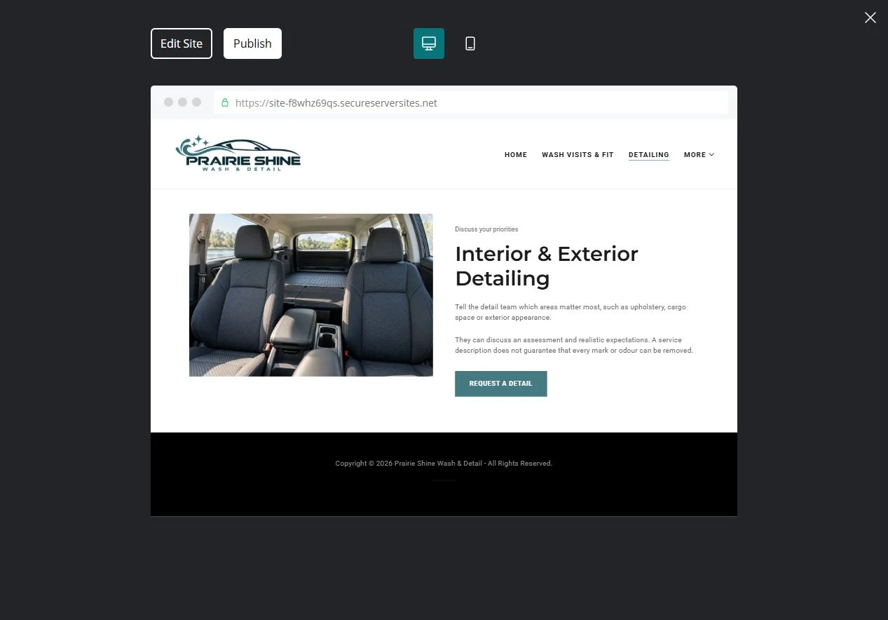 Finished Interior & Exterior Detailing example