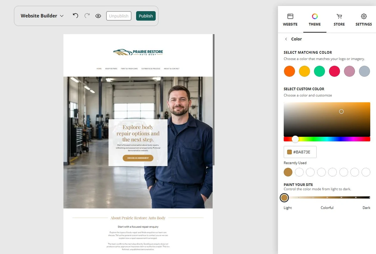 Paint your site 1 · mode 0