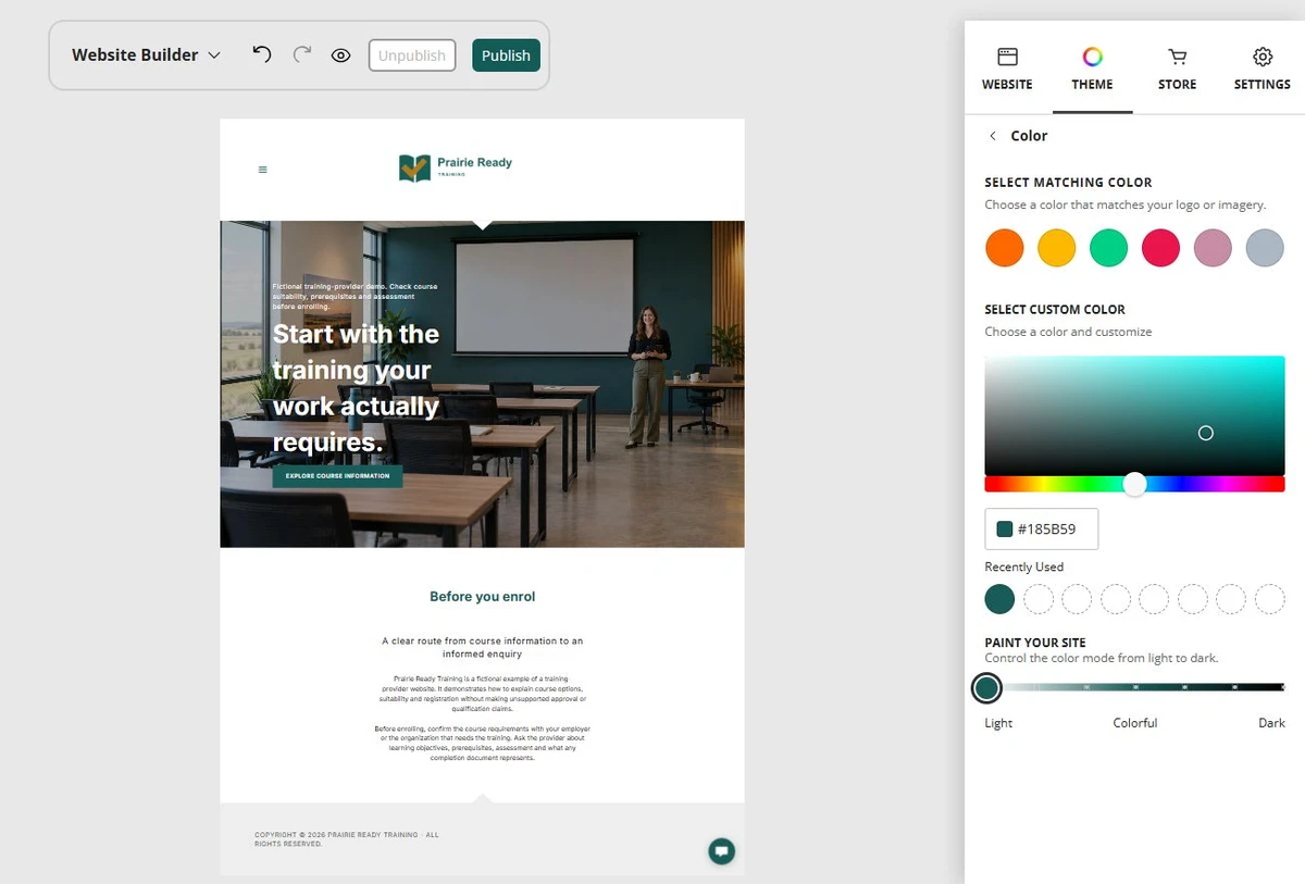 Paint your site 1 · mode 0