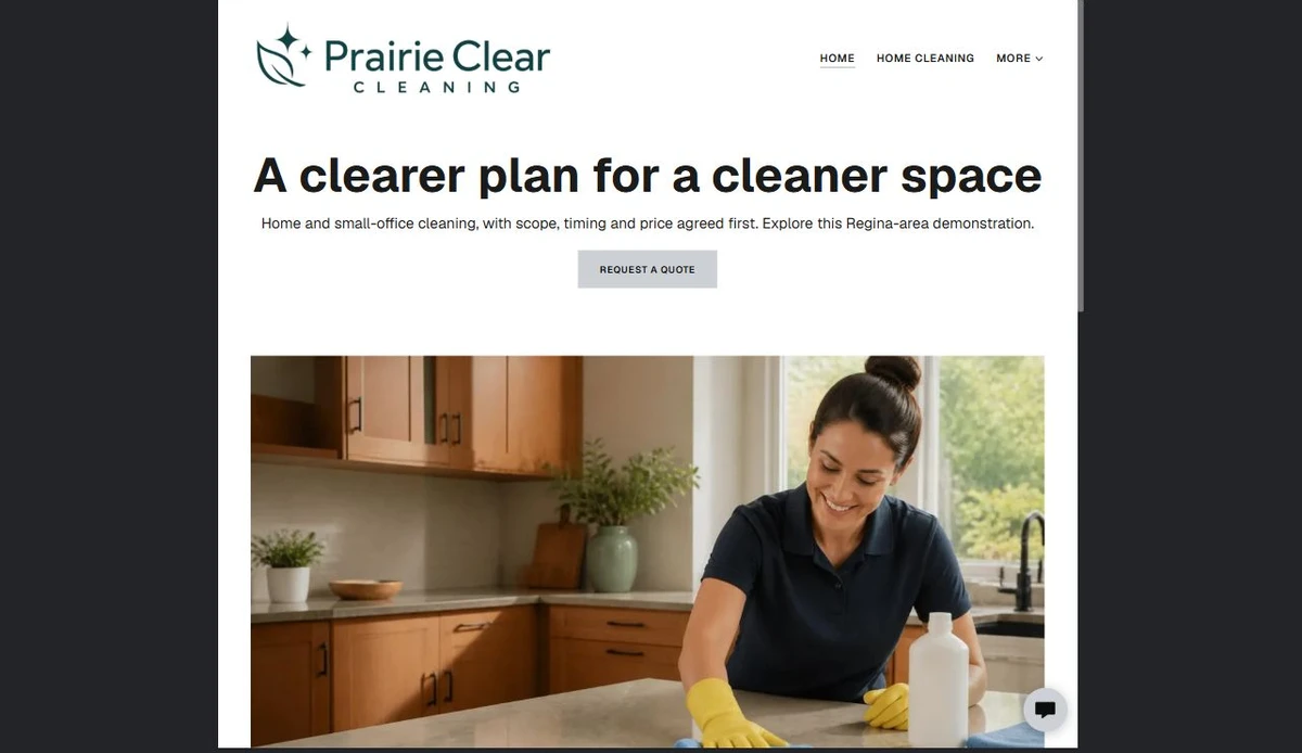 Finished Home example — privacy-cropped excerpt