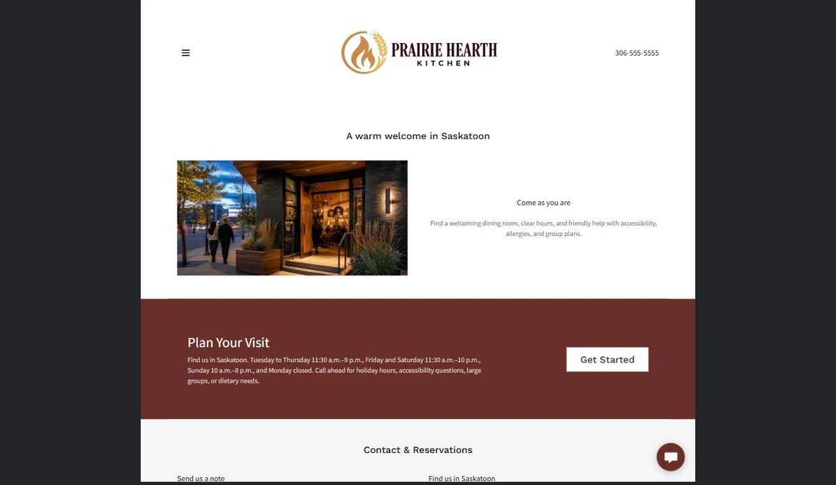 Finished Visit example — privacy-cropped excerpt