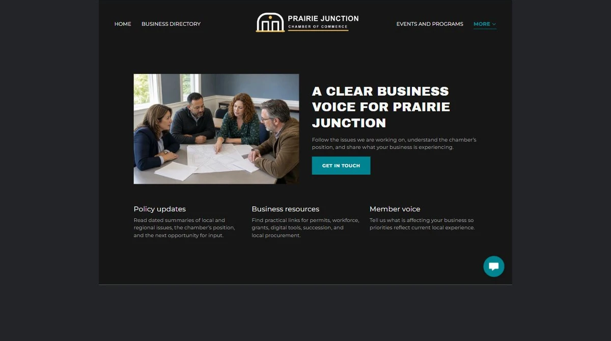 Finished Advocacy and resources example — privacy-cropped excerpt