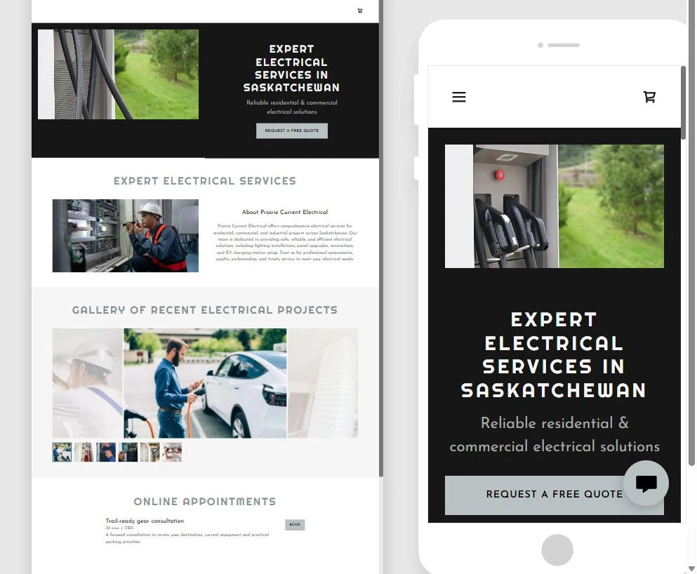 Review the first generated site — privacy-cropped excerpt