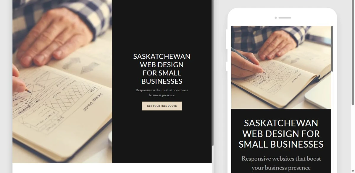 First generated Northline Web Studio website in Website Builder — privacy-cropped excerpt