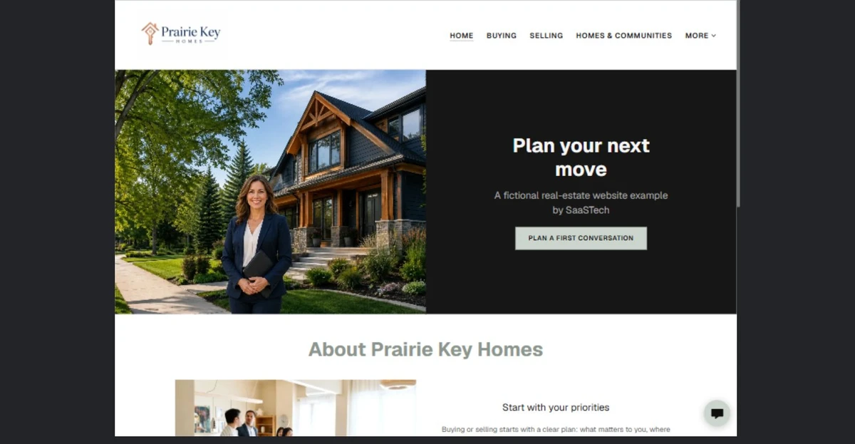 Finished Home example — privacy-cropped excerpt