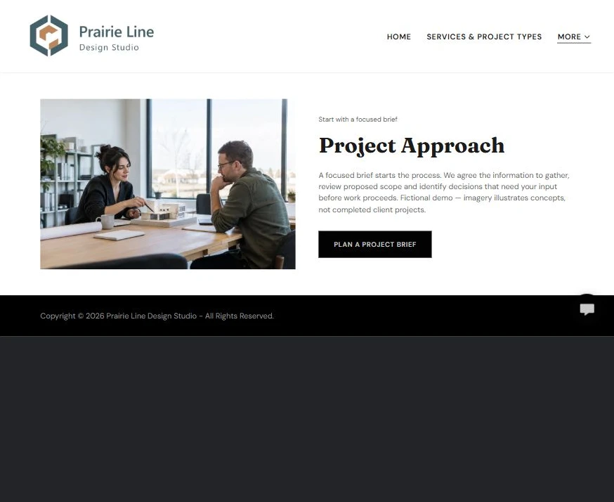 Captured first-screen Project Approach example — privacy-cropped excerpt