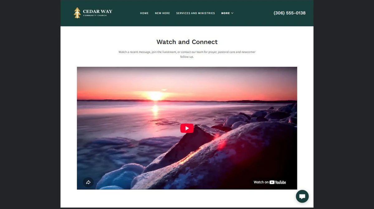 Finished Watch, connect, and give example — privacy-cropped excerpt