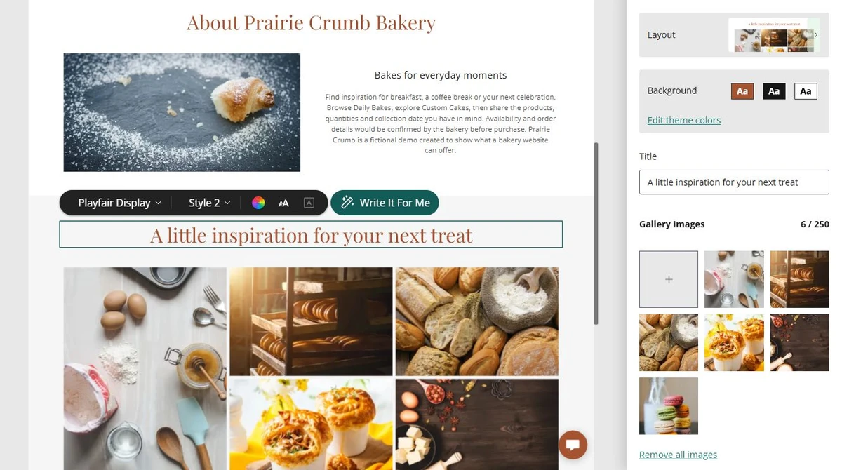 Build a varied photo gallery — privacy-cropped excerpt
