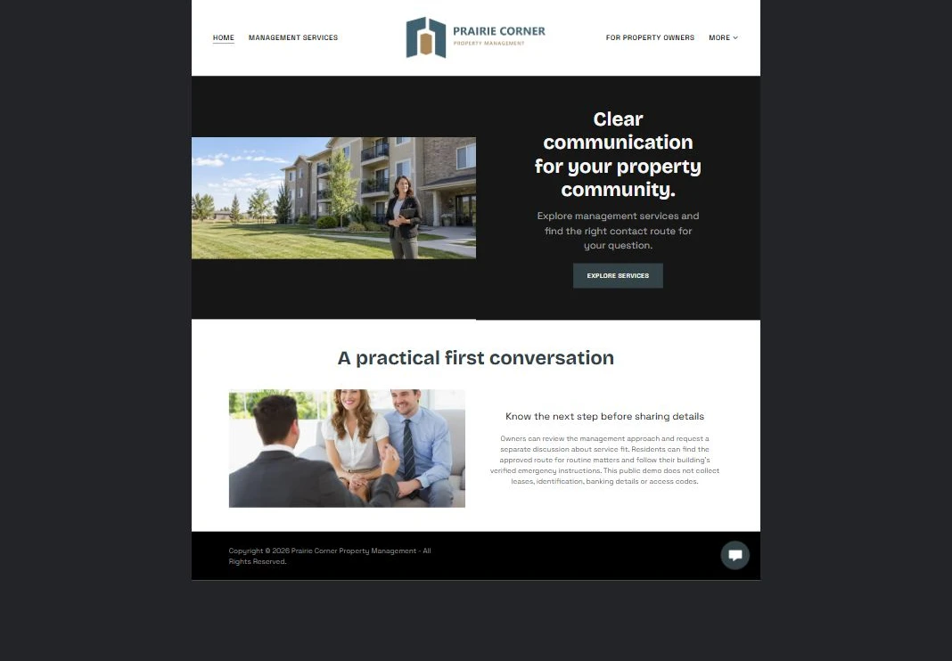Finished Home example — privacy-cropped excerpt