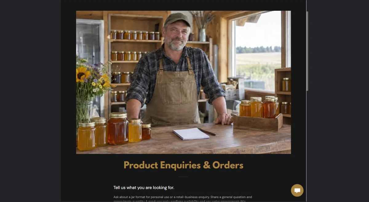 Finished Product Enquiries & Orders example — privacy-cropped excerpt