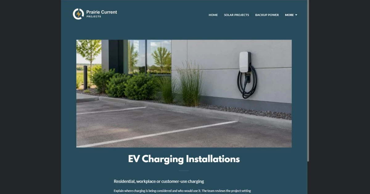 Finished EV Charging Installations example — privacy-cropped excerpt
