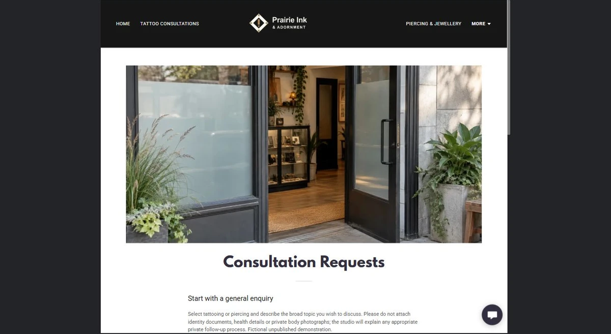 Finished Consultation Requests example — privacy-cropped excerpt