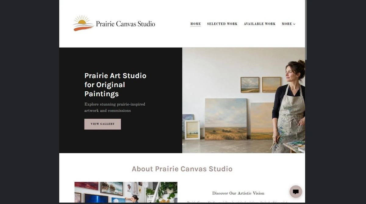 Finished Home and introduction example — privacy-cropped excerpt