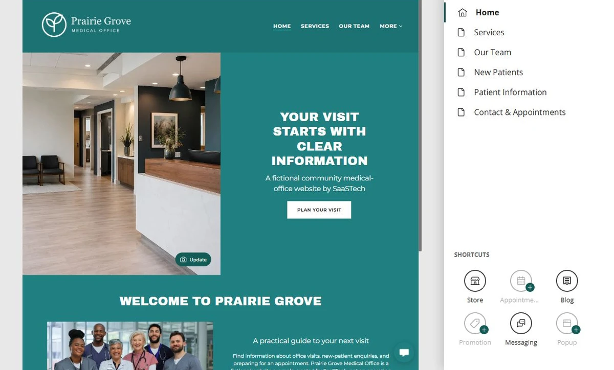 Page editor · Make information easy to find — privacy-cropped excerpt