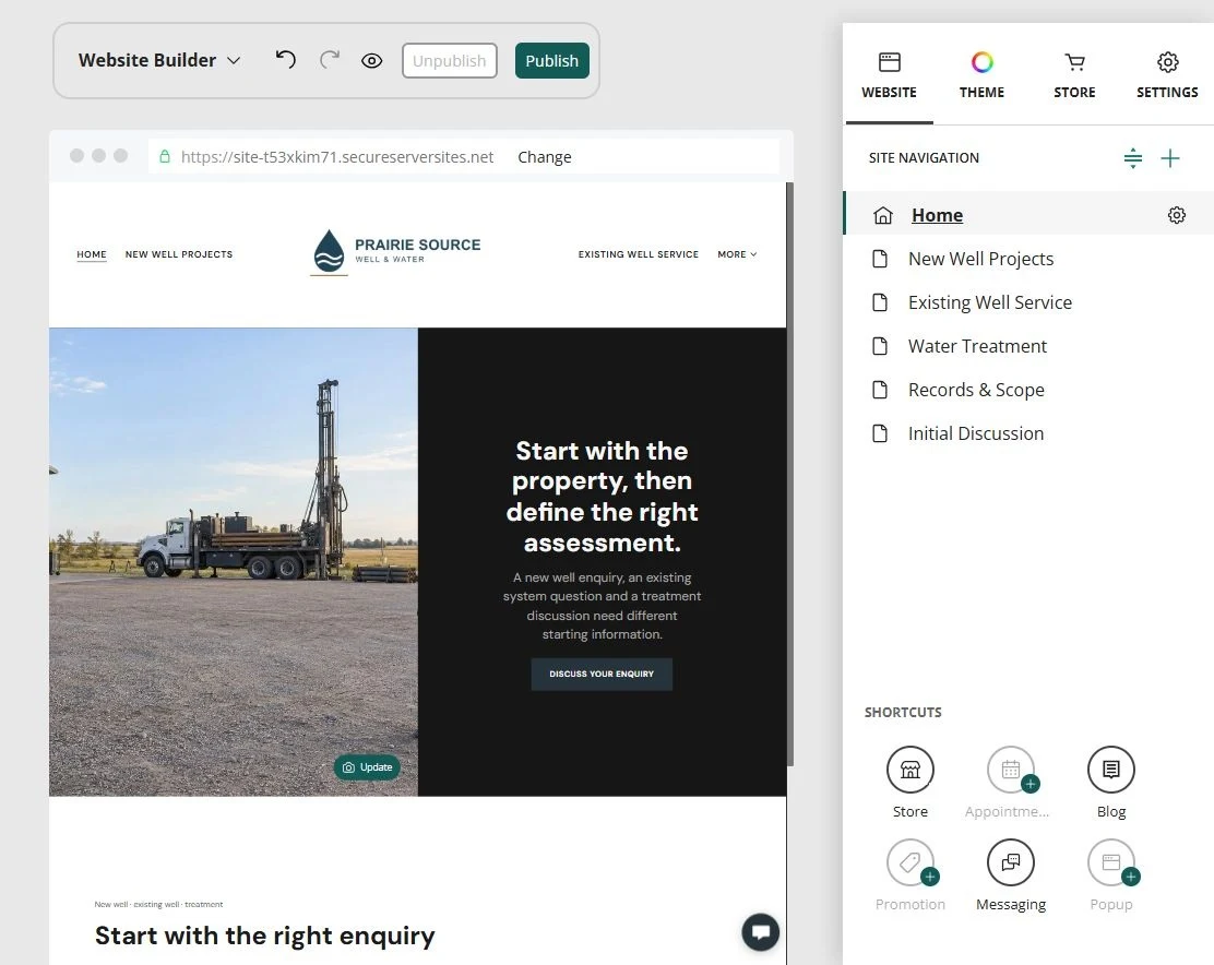 Editor · Page navigation