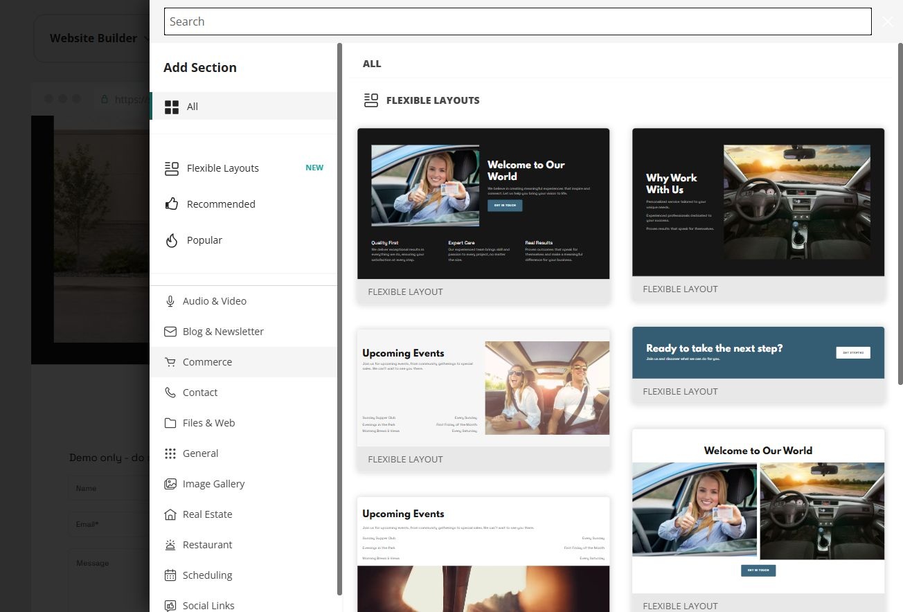 Editor · Add Section library