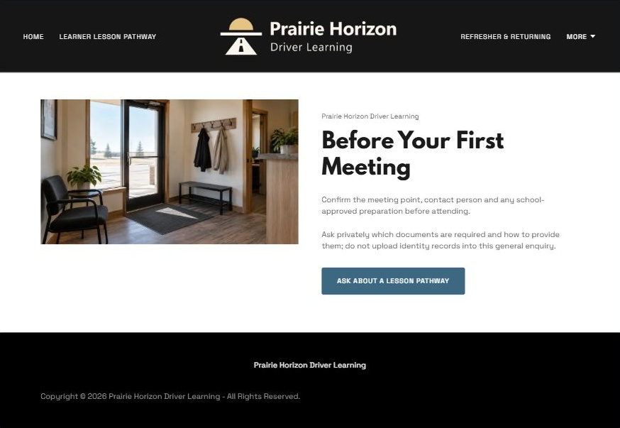 Captured first-screen Before Your First Meeting example