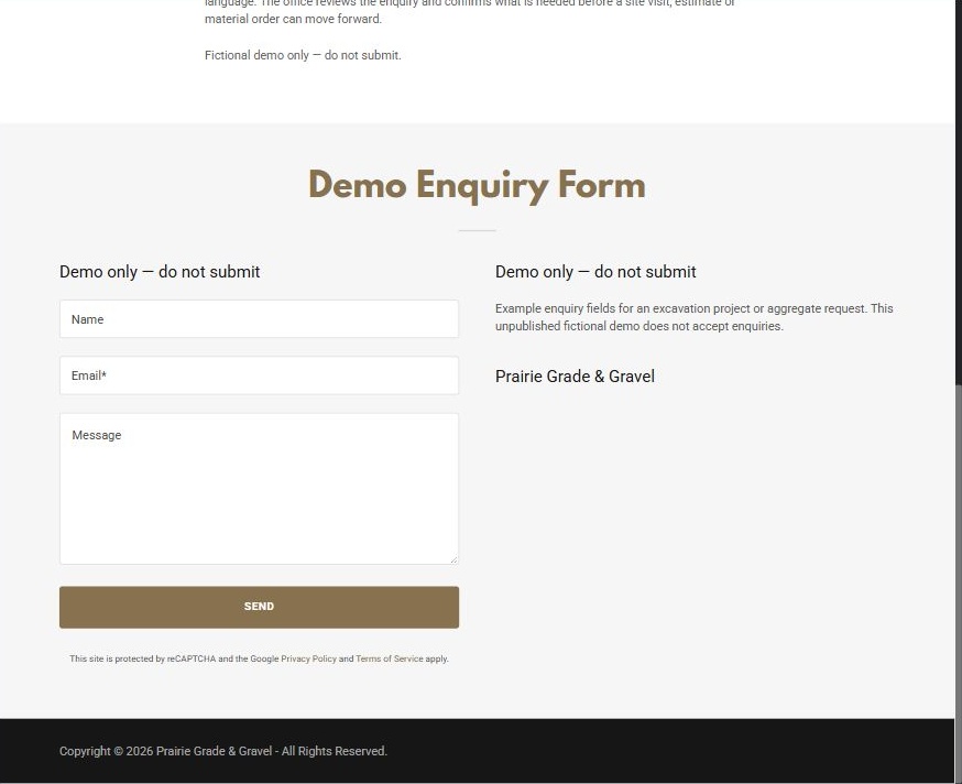 Demonstration enquiry · Desktop
