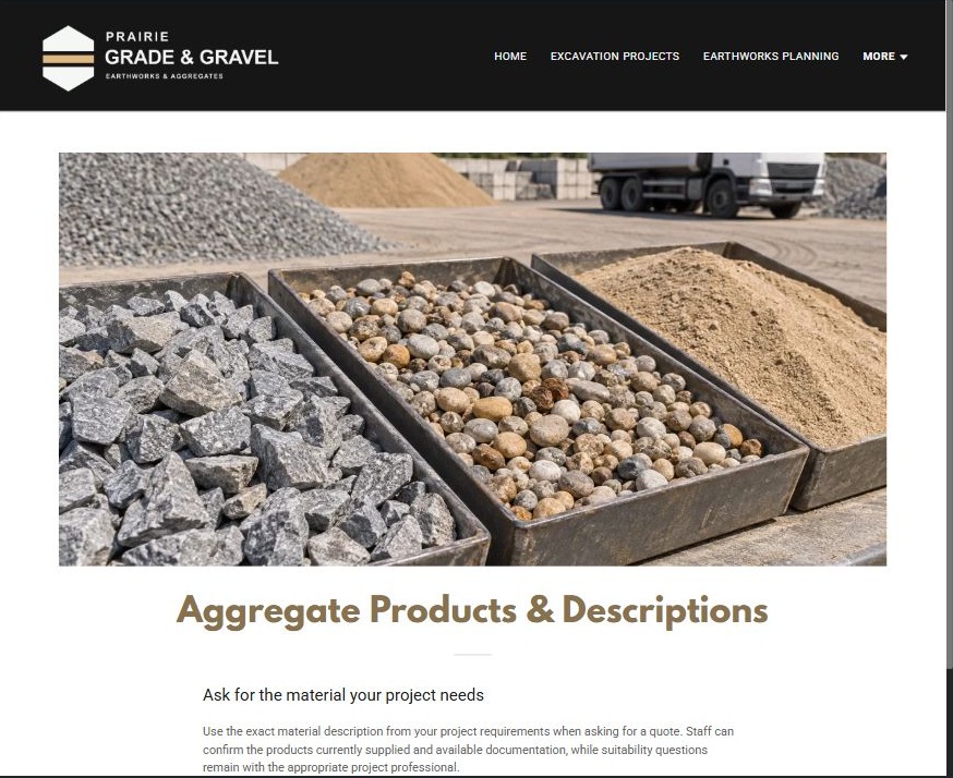 Captured first-screen Aggregate Products & Descriptions example