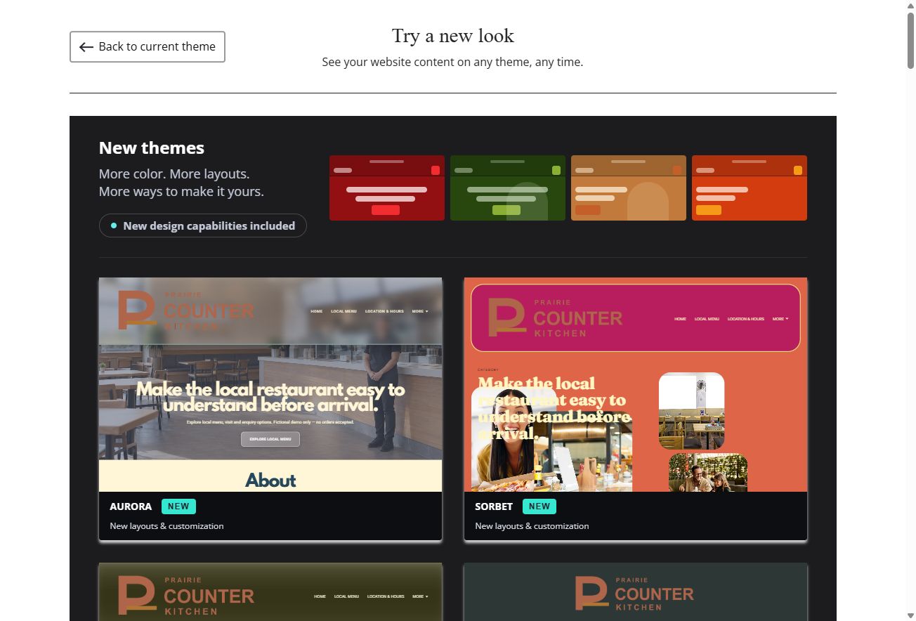 New Themes — catalogue view 1