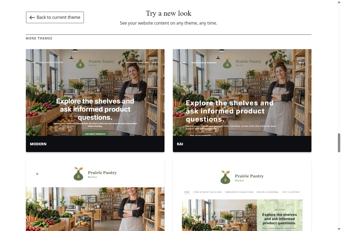 Standard Themes — Modern and Kai