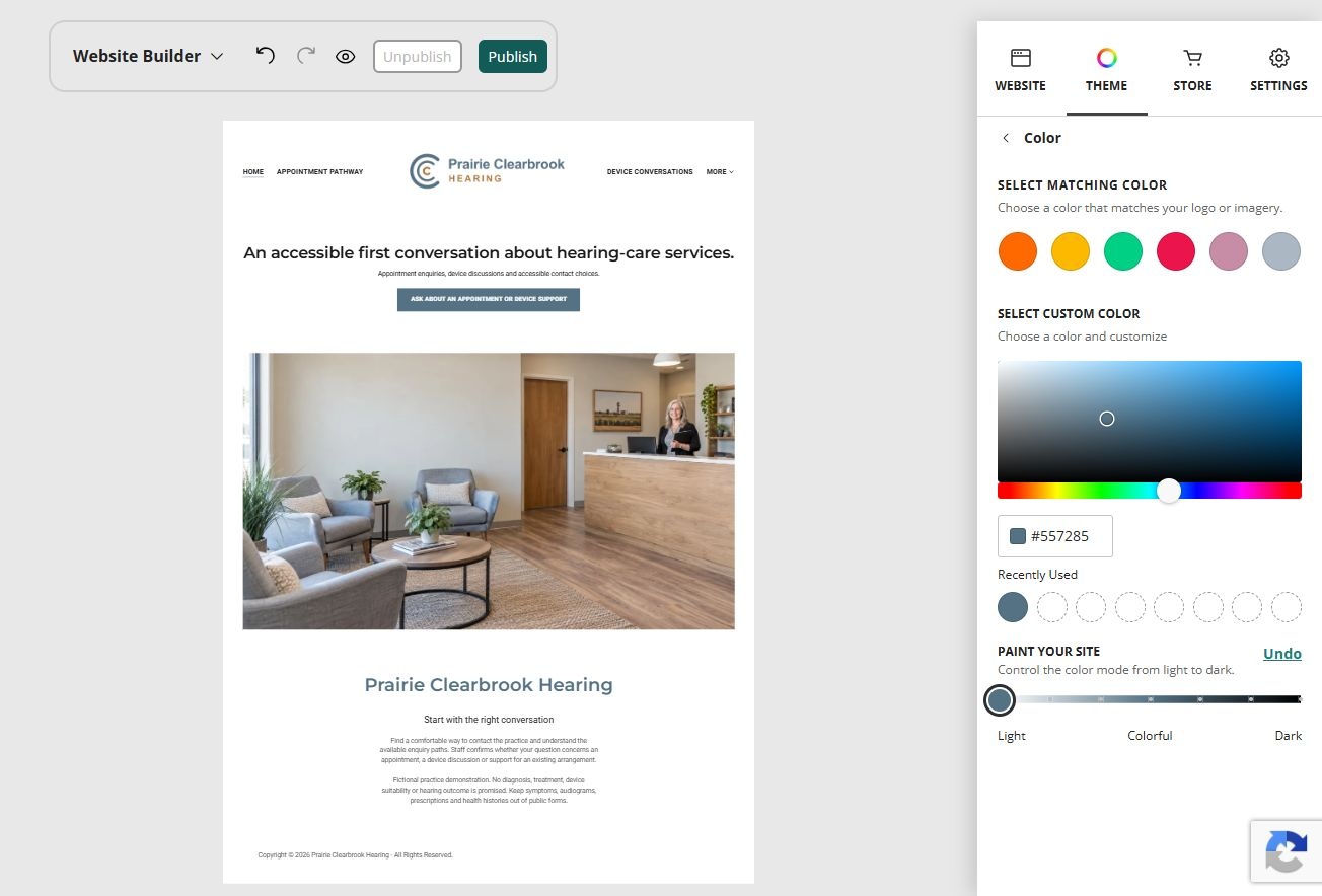 Paint your site · Position 0