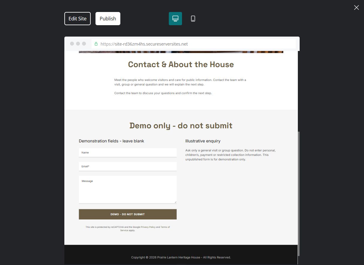 Demo enquiry form — Desktop