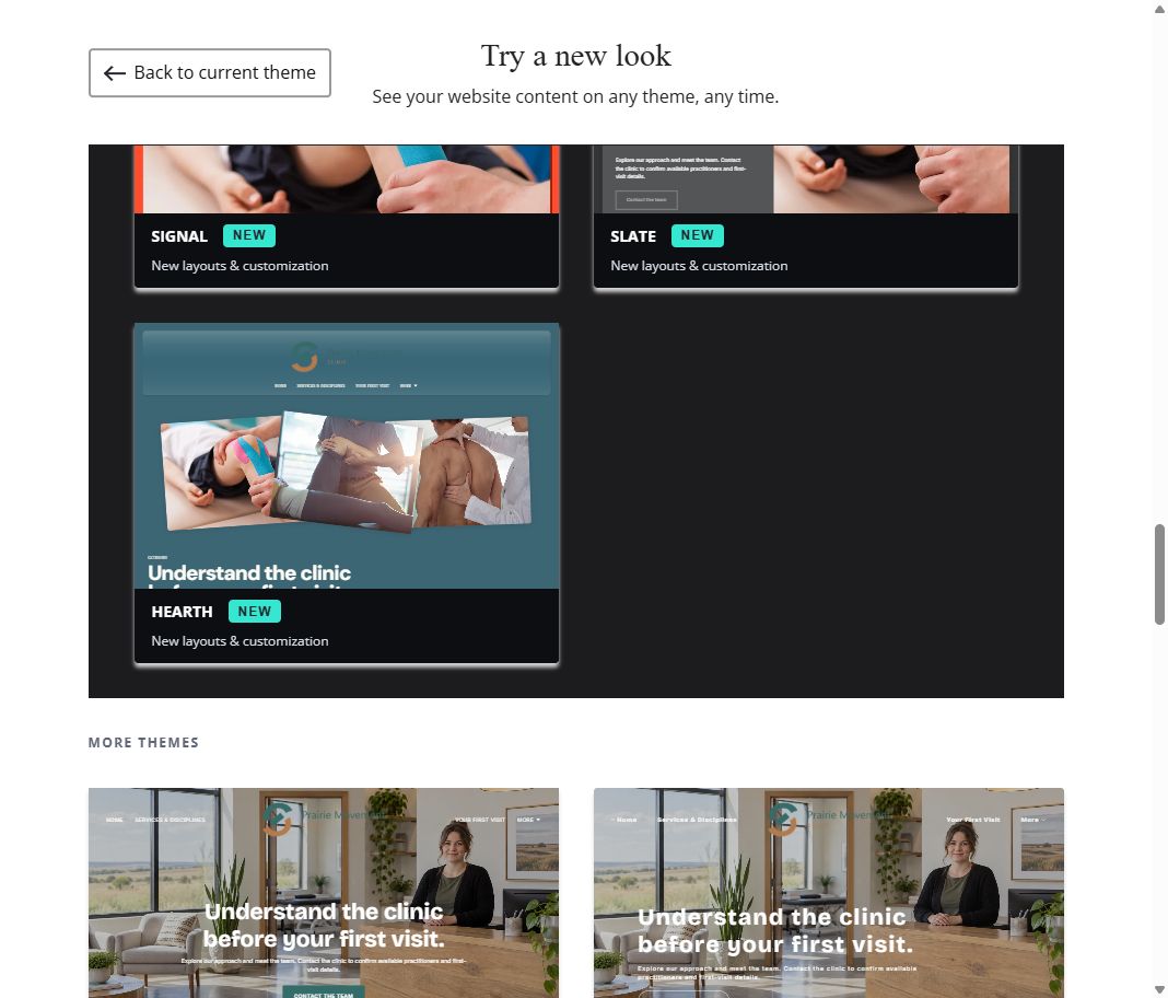 More themes · gallery view 1 of 6