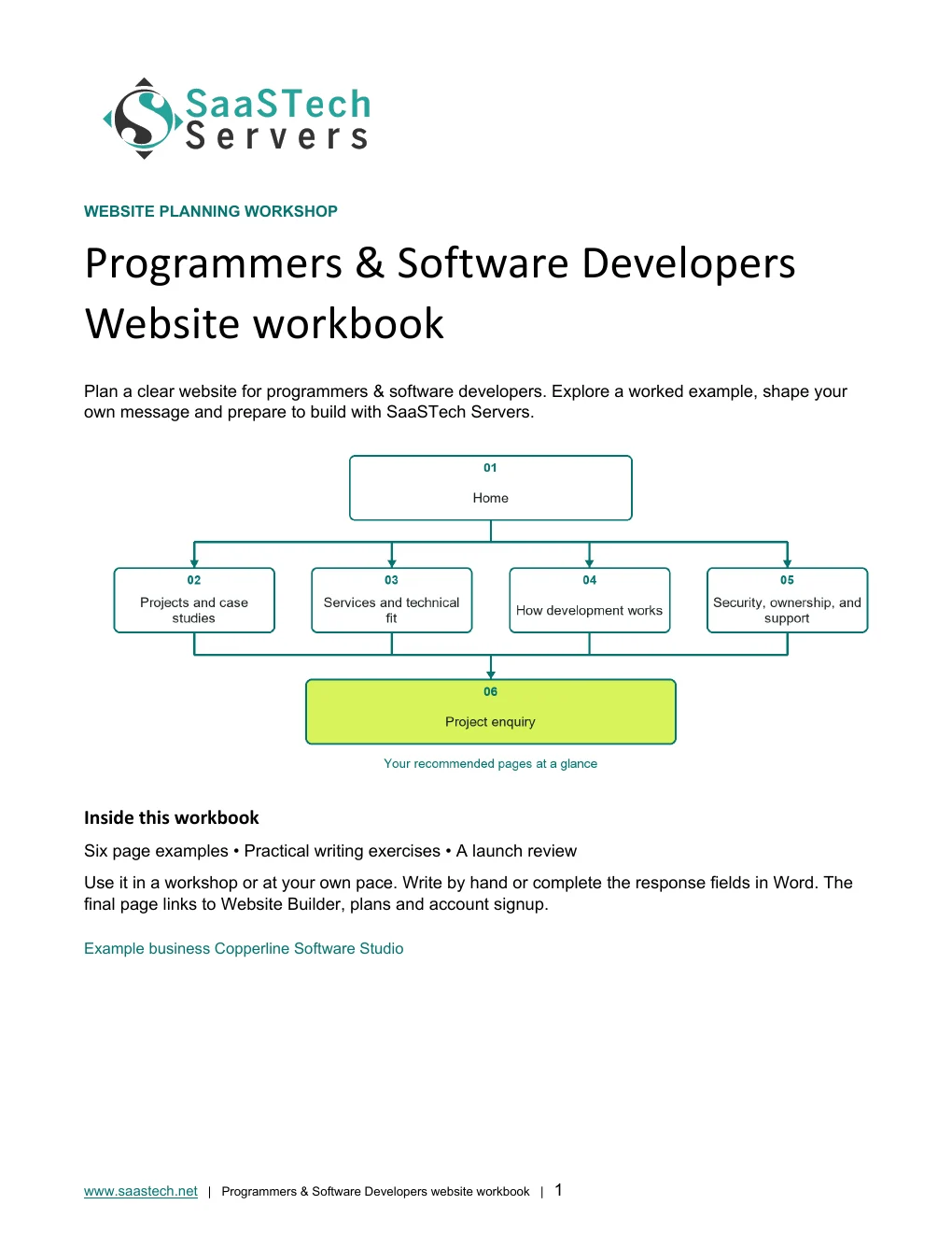 Programmers & Software Developers website workbook cover