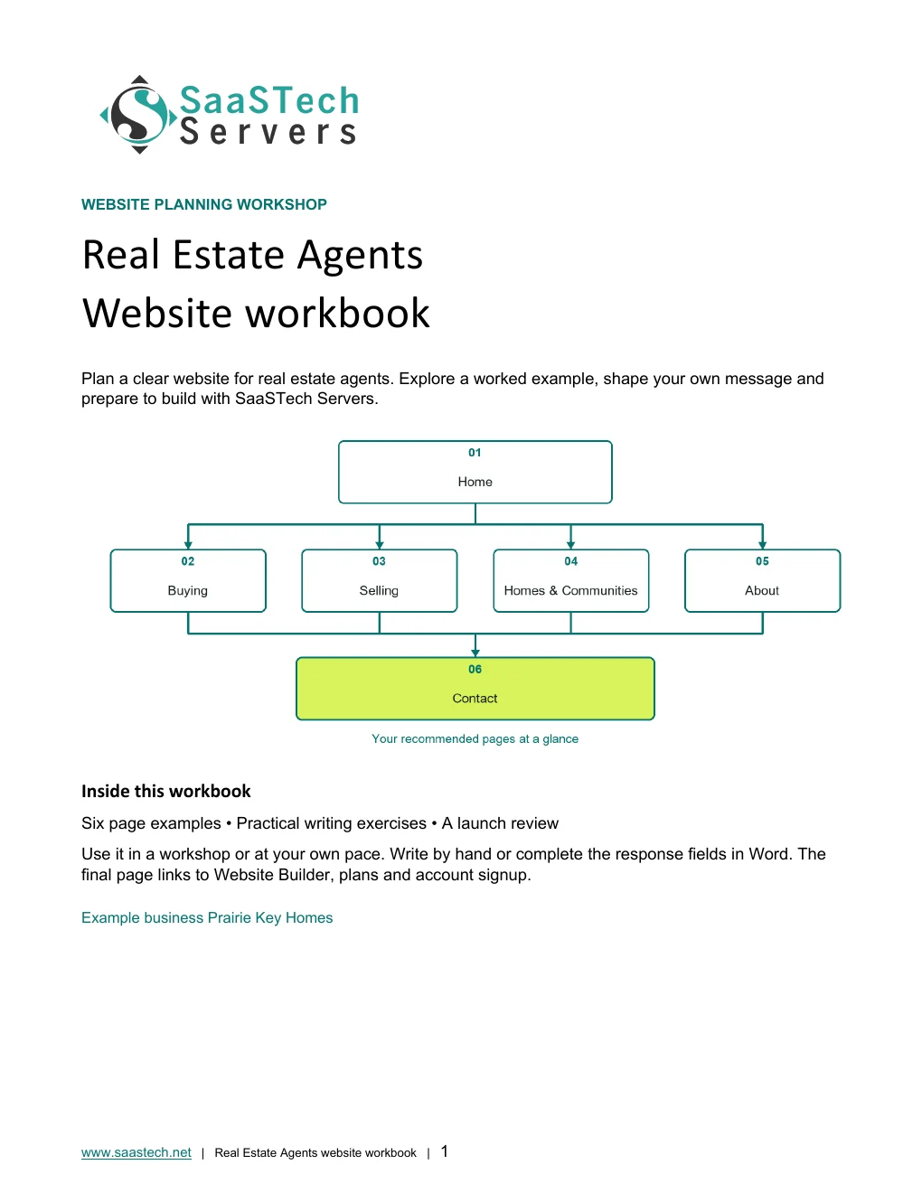 Real Estate Agents website workbook cover
