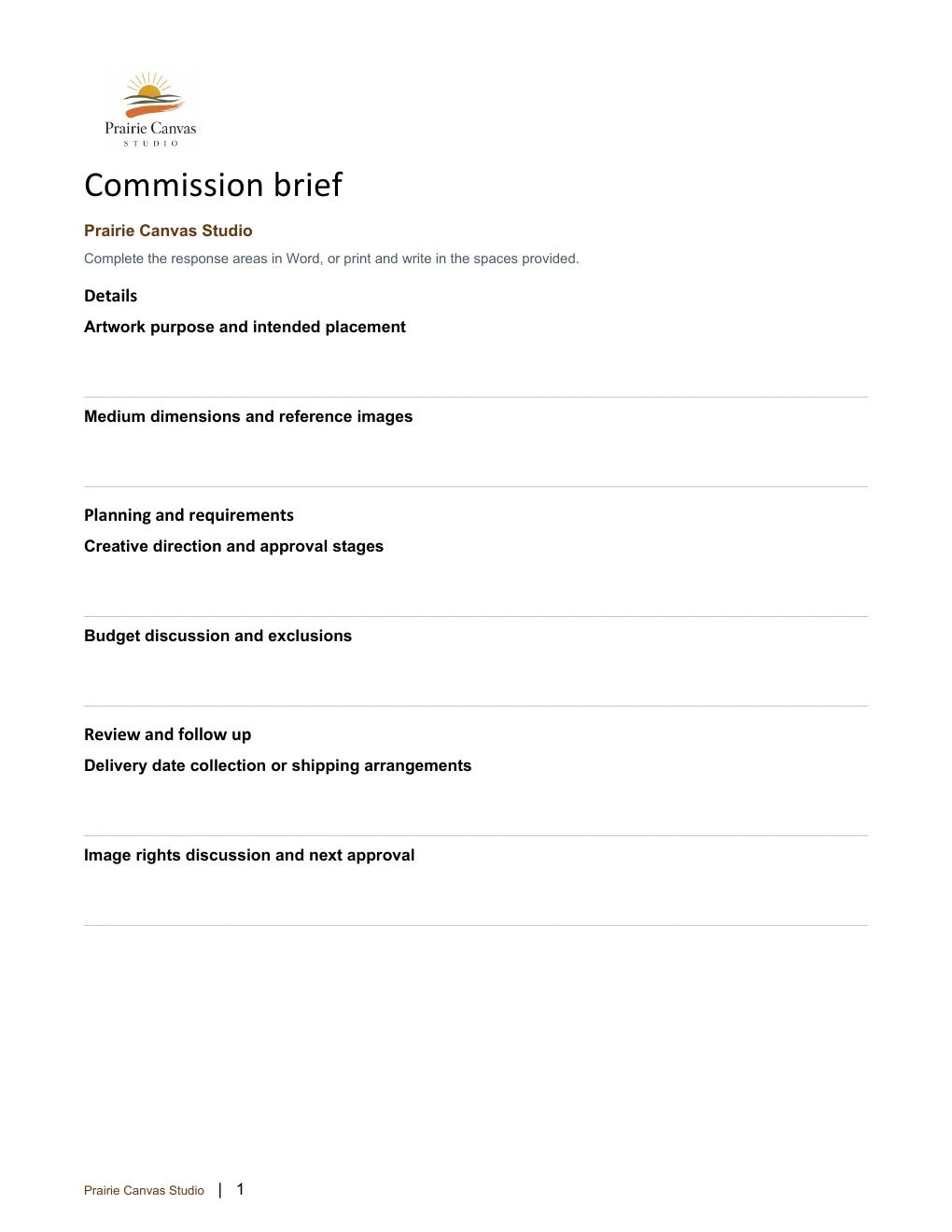 Commission brief
