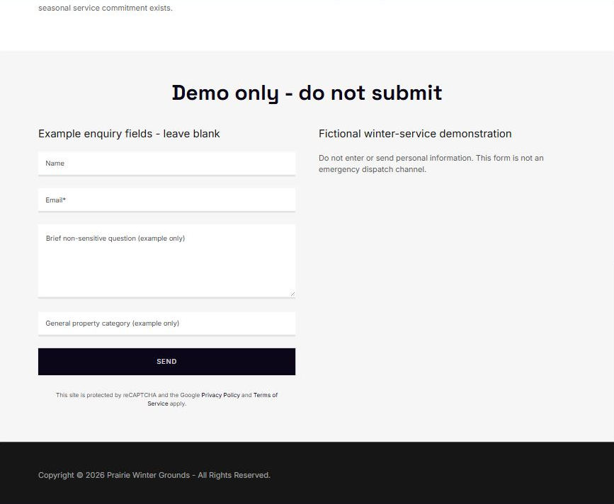 Demonstration enquiry - Desktop